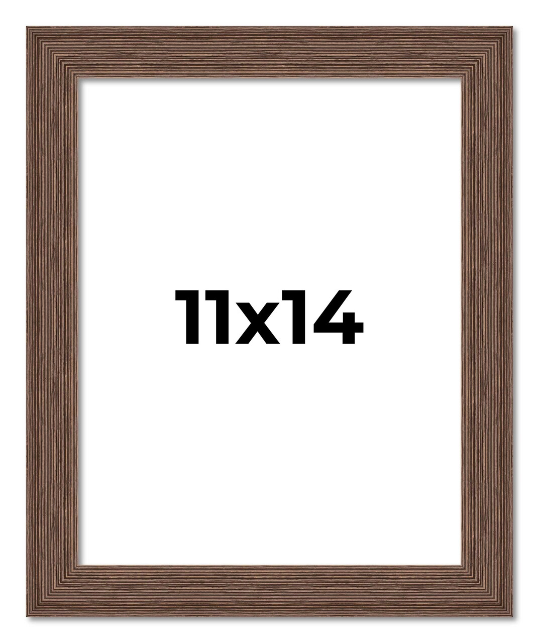 11x14 Wide Barnwood Picture Frame with UV-Resistant Acrylic & Acid Free Backing, Available in 6 Paint Finishes - Grey, Brown, White, and Black